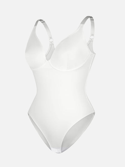 Willluxe V Neck Adjustable Straps Tummy Control  Bodysuit