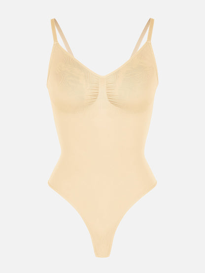 Willluxe Tummy Control Seamless Thong Bodysuit