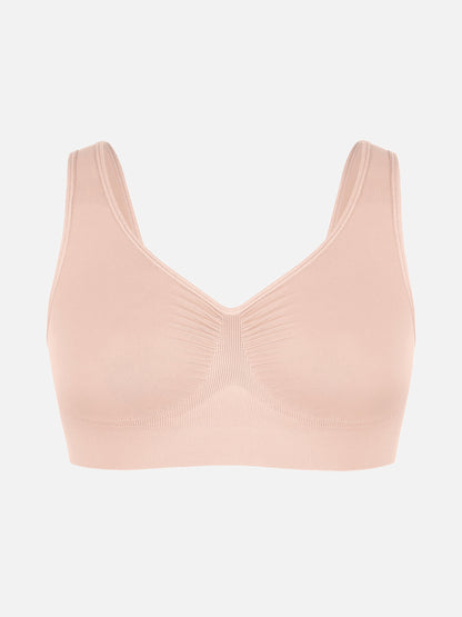 Willluxe Seamless Wide Straps Bra  & Seamless Tummy Control Brief Set