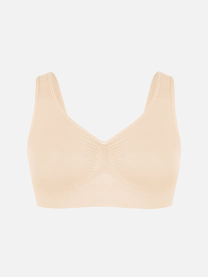 Willluxe Seamless Wide Straps Bra  & Seamless Tummy Control Brief Set