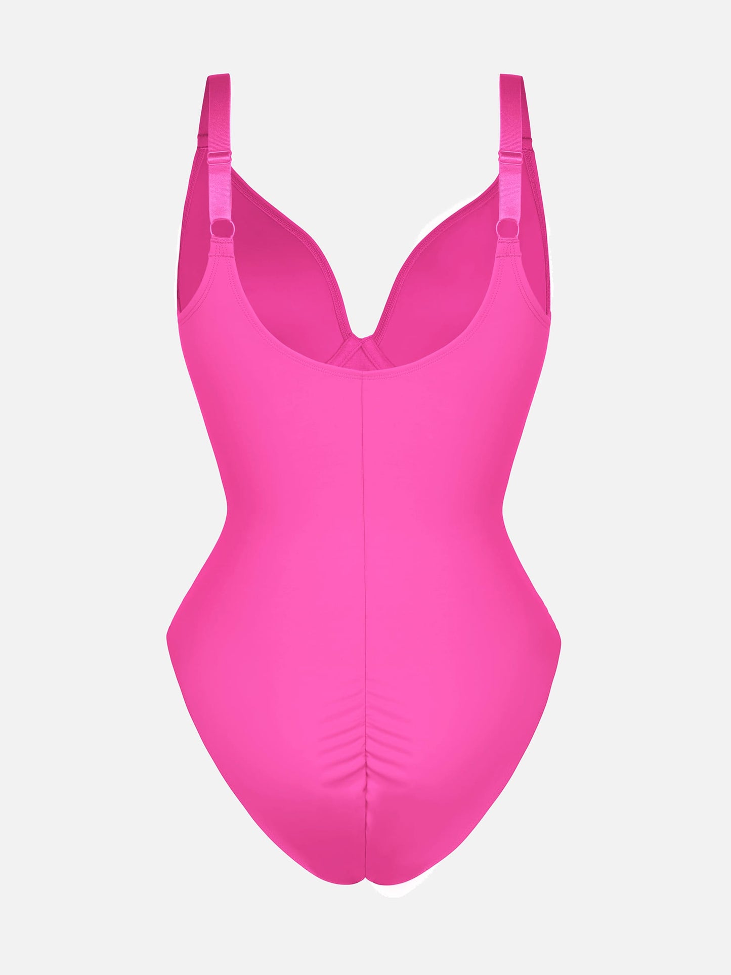 Willluxe V Neck Adjustable Straps Tummy Control  Bodysuit