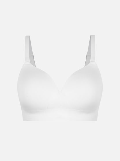 Willluxe Wire-Free Wide Straps Bra + Push-Up Seamless Bra