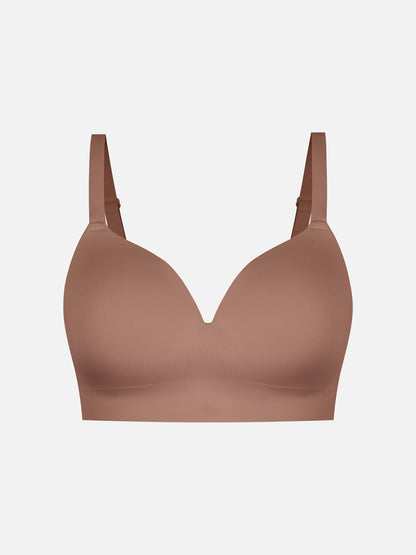 Willluxe Wire-Free Wide Straps Bra + Push-Up Seamless Bra