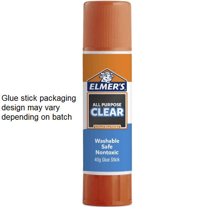 12x Elmers All Purpose School Glue Stick Clear 40G