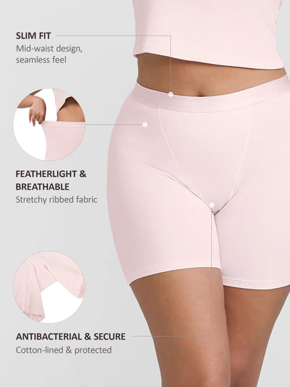 Willluxe Comfortable Stretchy Mid-Waist Boxer Shorts