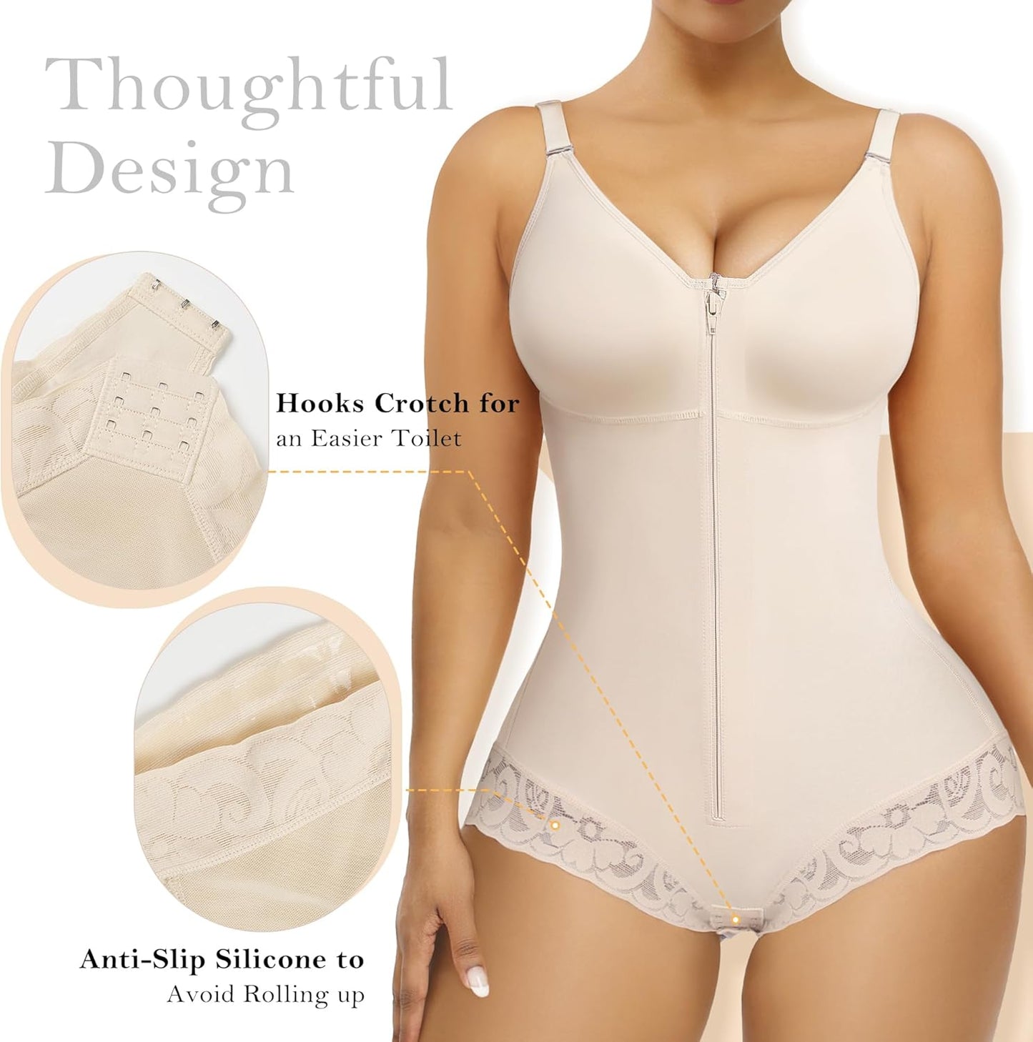 WILLLUXE Fajas Colombianas Moldeadoras Tummy Control Shapewear for Women Girdles Compression Garment