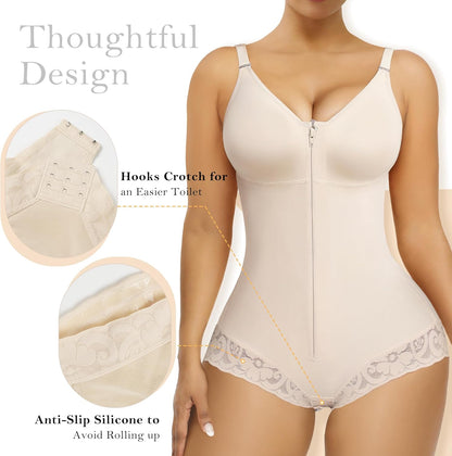 WILLLUXE Fajas Colombianas Moldeadoras Tummy Control Shapewear for Women Girdles Compression Garment