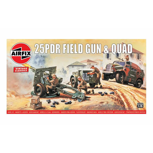 Airfix 1/76 25-PDR Field Gun Scale Scaled Plastic Model Kit