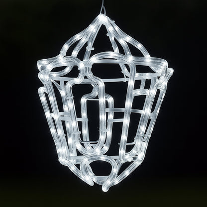 Lexi Lighting 3D Christmas Hanging Lantern Rope Light Silhouette