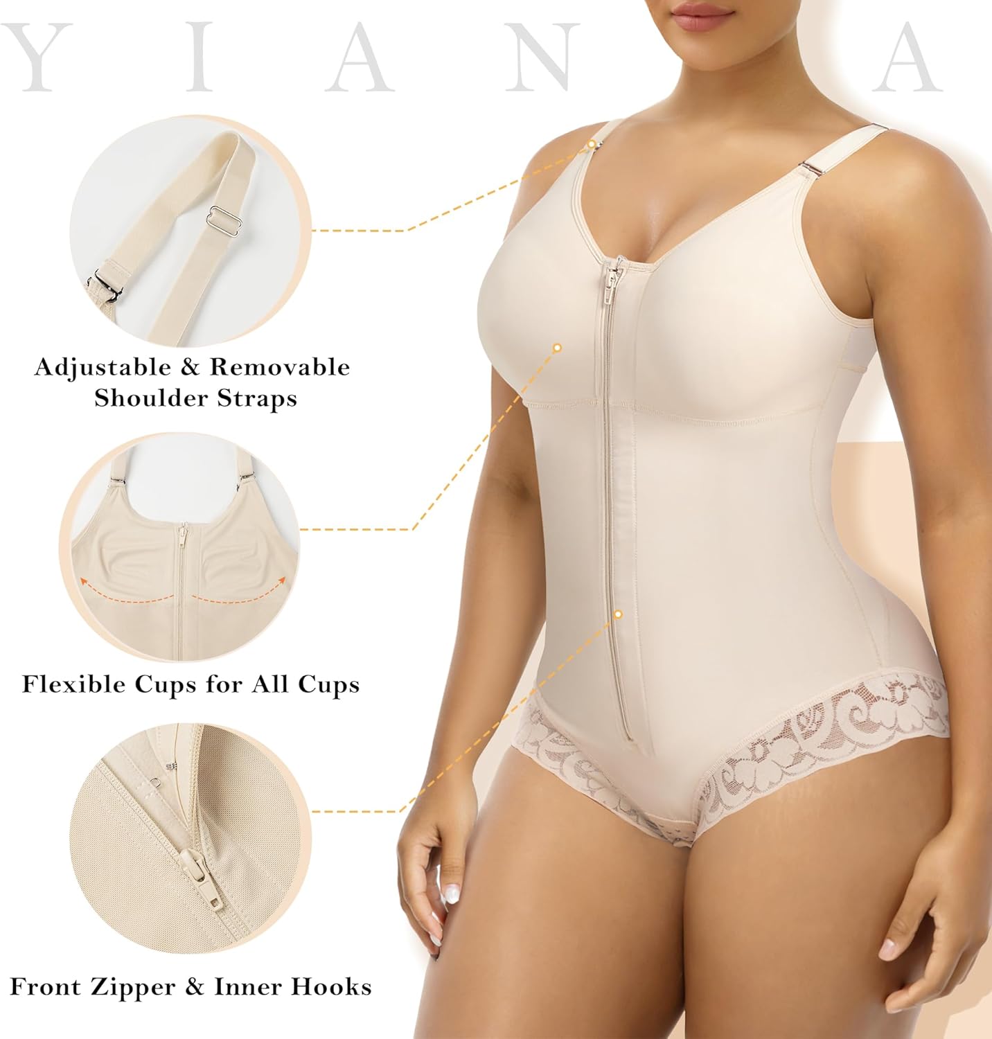 WILLLUXE Fajas Colombianas Moldeadoras Tummy Control Shapewear for Women Girdles Compression Garment