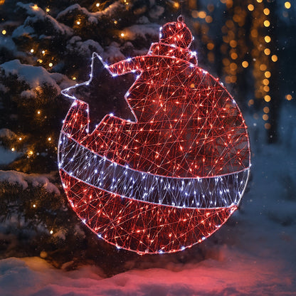 Lexi Lighting Outdoor Micr-LED Christmas Bauble Silhouette