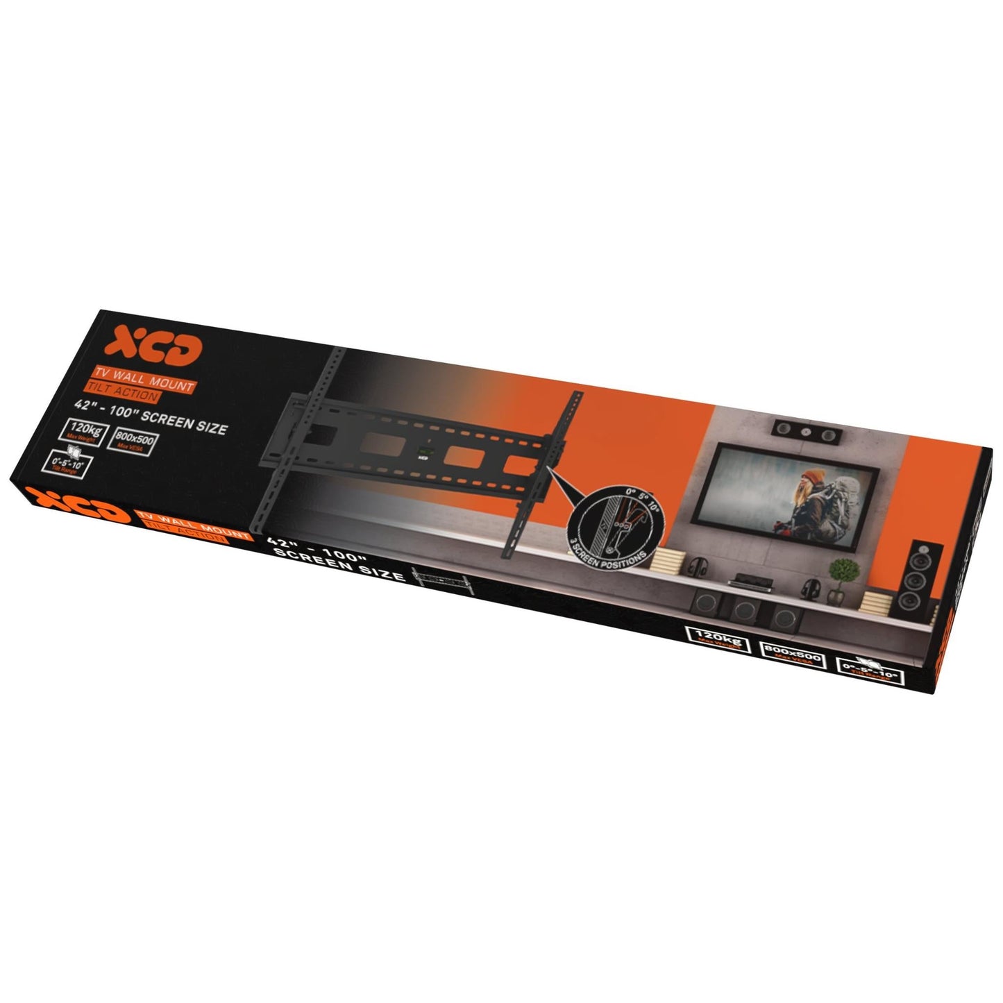 XCD Tilt Action TV Wall Mount V2 (42"-100")