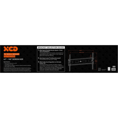 XCD Tilt Action TV Wall Mount V2 (42"-100")