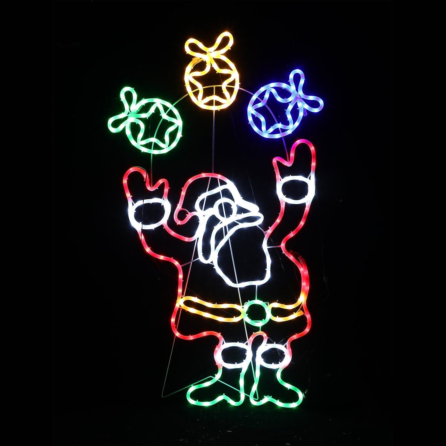Lexi Lighting 1m Juggling Santa Animated Christmas Rope Light Silhouette