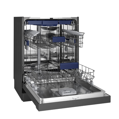 Westinghouse WSF6606KXB 15-Place Setting FreestandingAuto Door Dishwasher (Dark Stainless Steel)