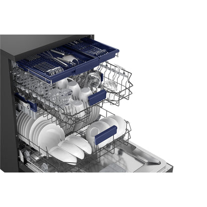 Westinghouse WSF6606KXB 15-Place Setting FreestandingAuto Door Dishwasher (Dark Stainless Steel)