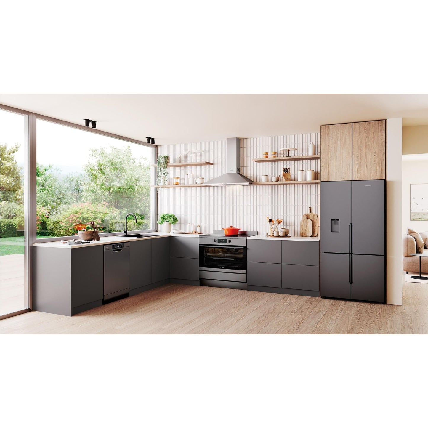 Westinghouse WSF6606KXB 15-Place Setting FreestandingAuto Door Dishwasher (Dark Stainless Steel)