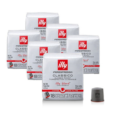 Illy iperEspresso Capsules Classico Caffe All'Americana 130g  6x18pc