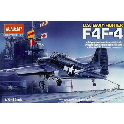 Academy 1/72 F4F-4 Grumman Wildcat Fighter Scaled Plastic Model Kit