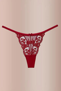 Willluxe® BlossomLace – French Embroidered Sheer Lace Thong