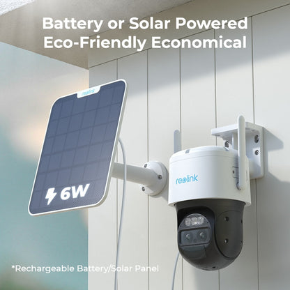Reolink 2K+ WiFi Auto-Zoom Tracking Security Camera Battery/Solar Powered Trackmix+Solar Panel