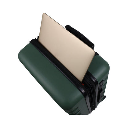 3pc Pierre Cardin 4 Wheel Hard-Shell Suitcase Travel Luggage Set Moss