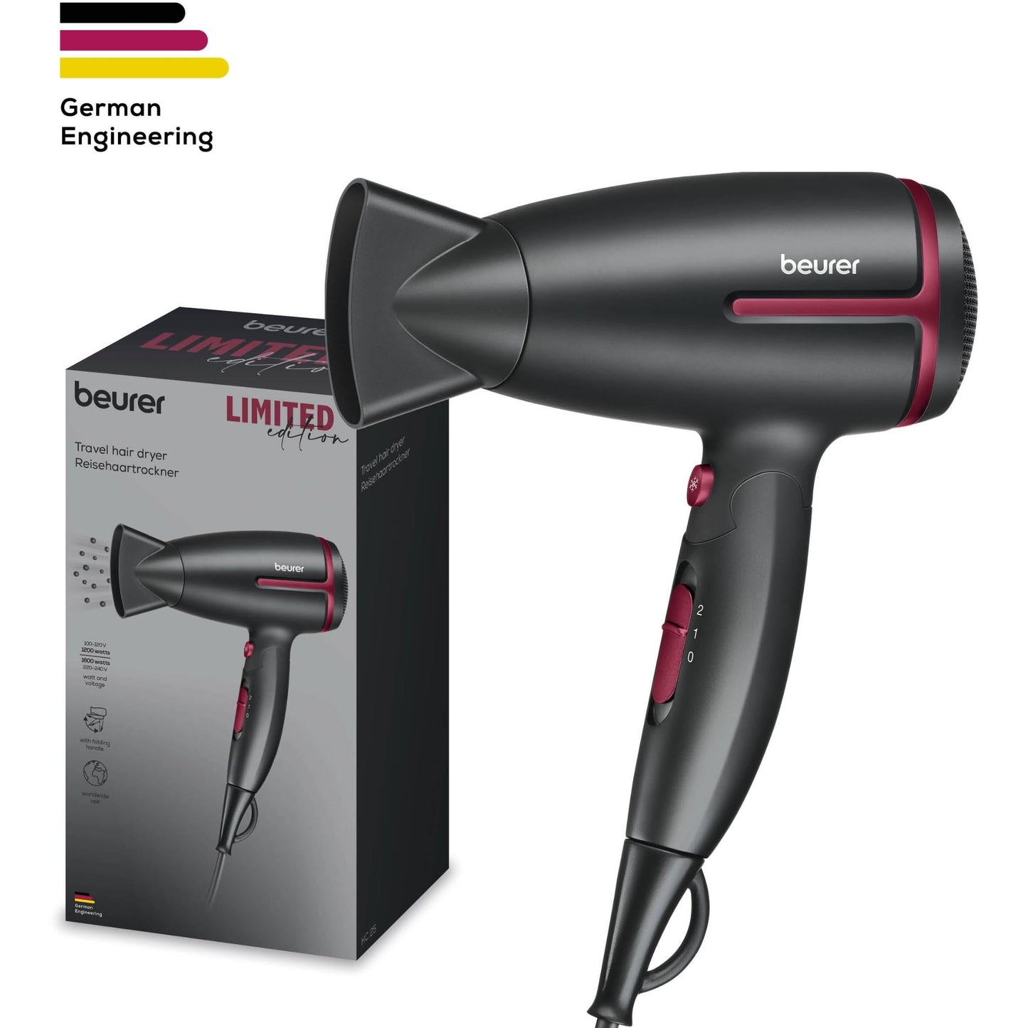 Beurer HC25RC LIMITED EDITION Travel Hair Dryer