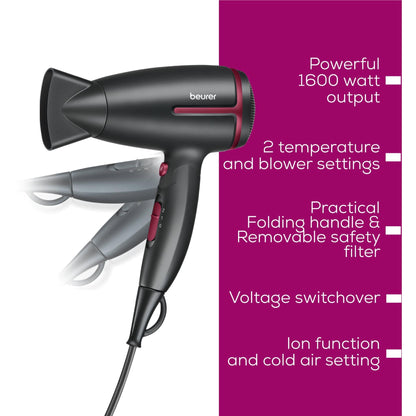 Beurer HC25RC LIMITED EDITION Travel Hair Dryer