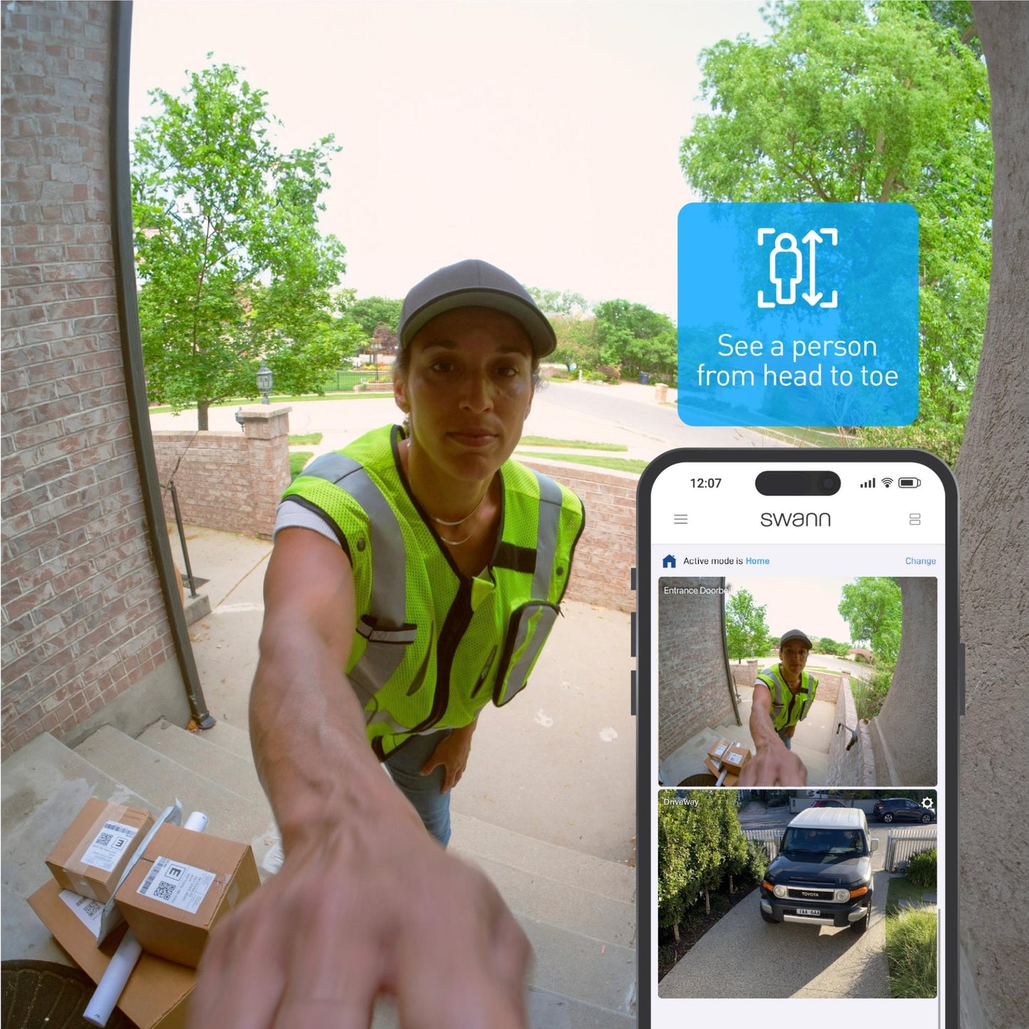 Swann Evo Wireless Video Doorbell (Black)