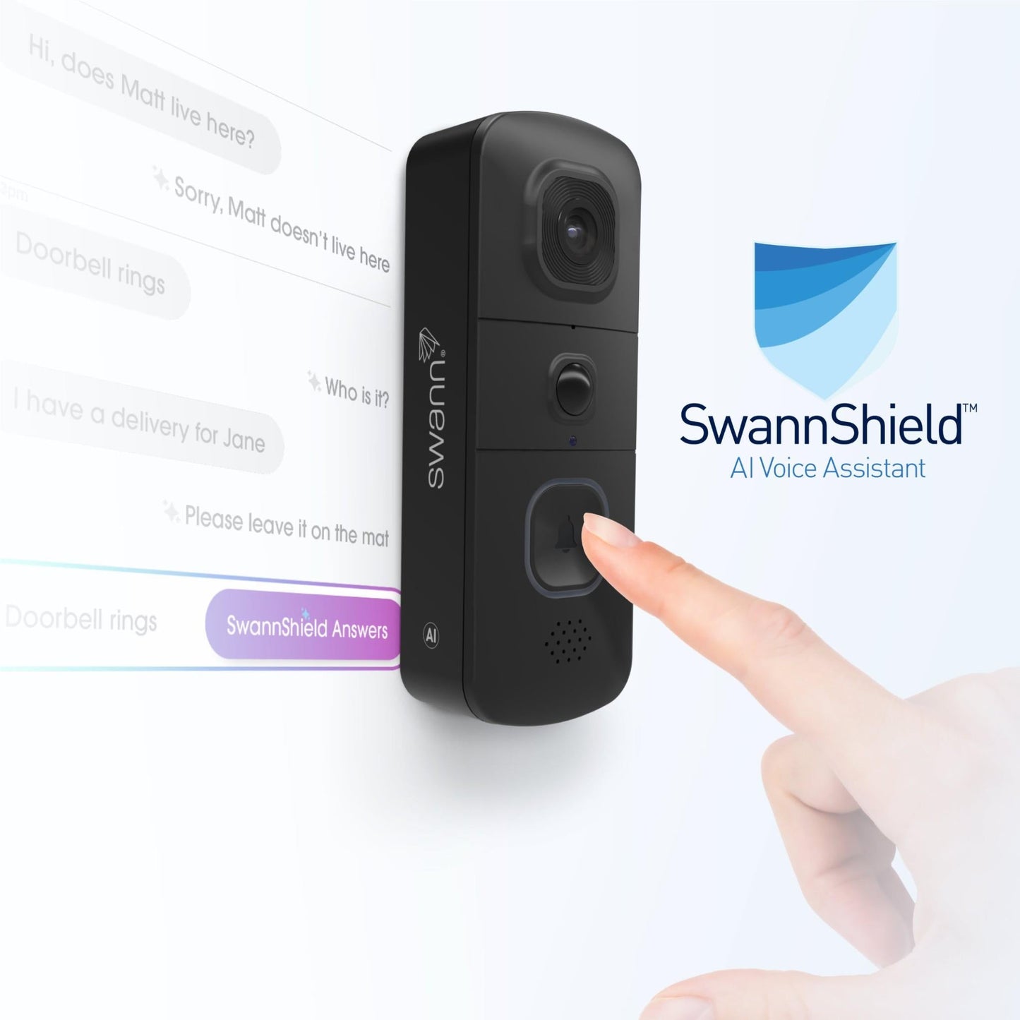 Swann Evo Wireless Video Doorbell (Black)