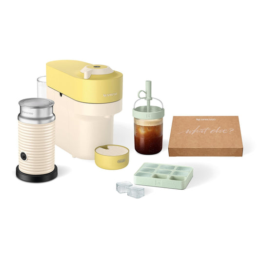De'Longhi Vertuo Pop Nespresso Capsule Coffee Machine Value Pack (Lemon)