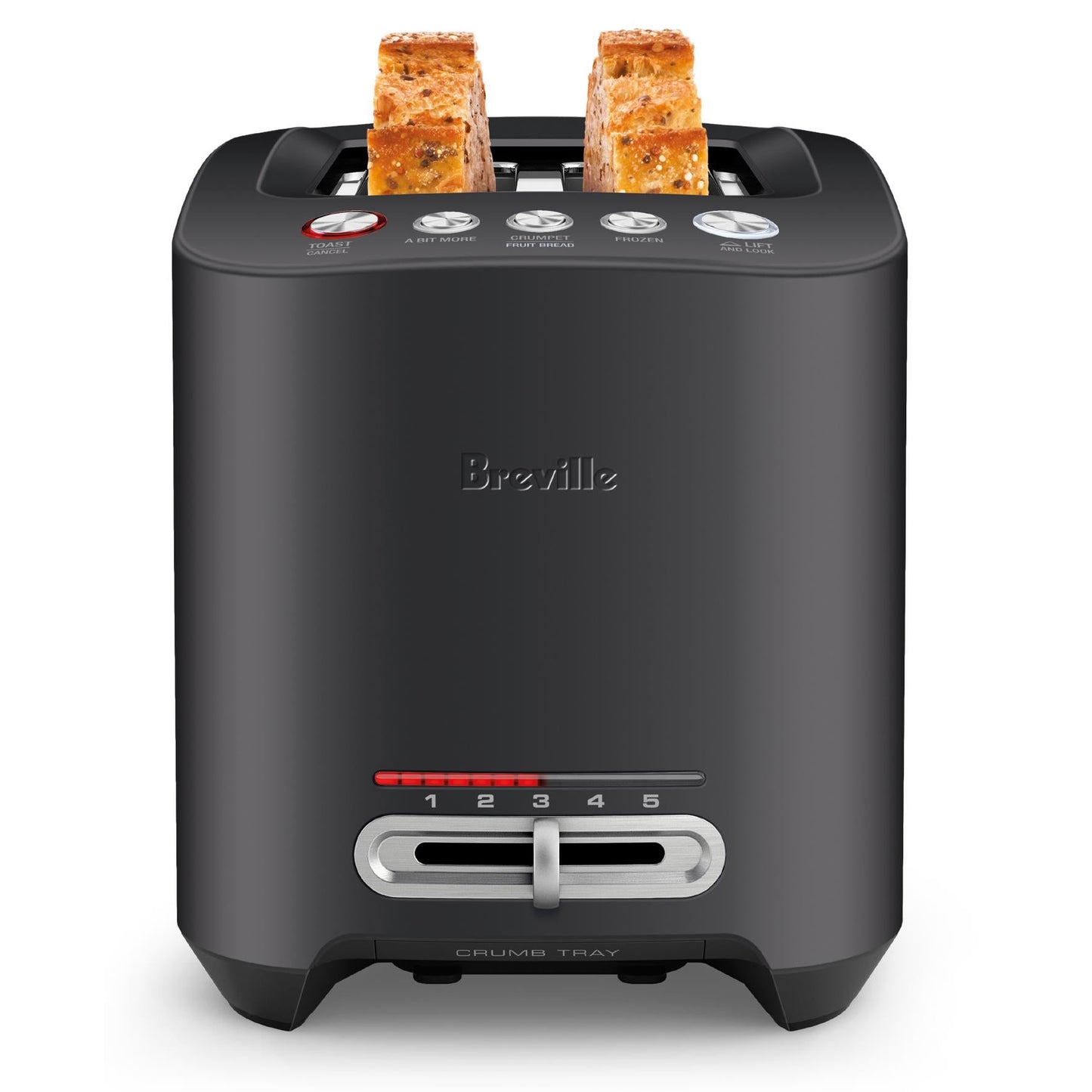 Breville the Smart Toast 2 Slice Toaster (Black Truffle)