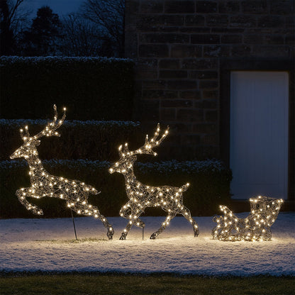 Lexi Lighting  LED Reindeer Sleigh Duo