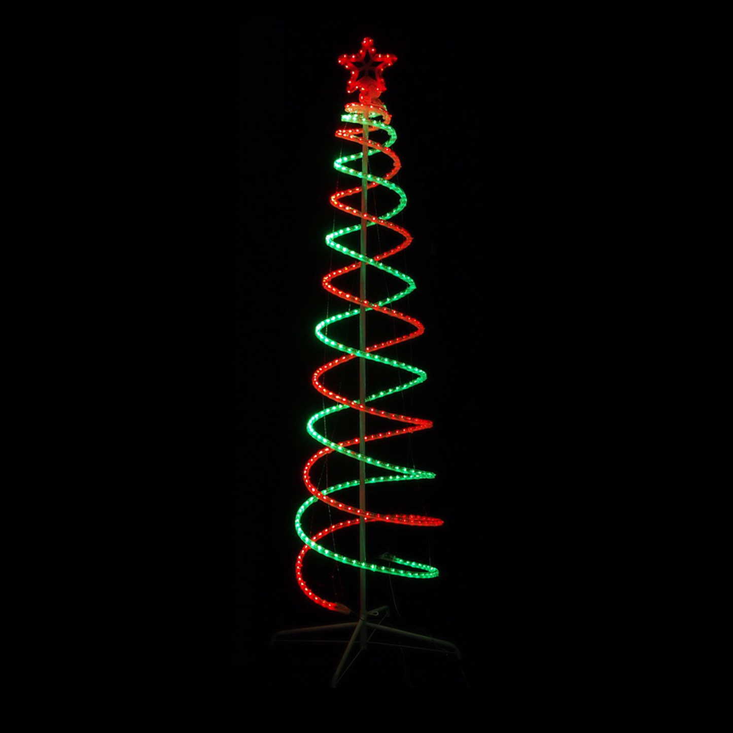 Lexi Lighting 2.1m LED Double Spiral Tree - Red and Green