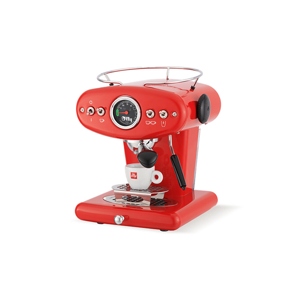 Illy X1 Anniversary E.S.E. Pod/Ground Espresso Machine/Maker with Steam Wand (Red)