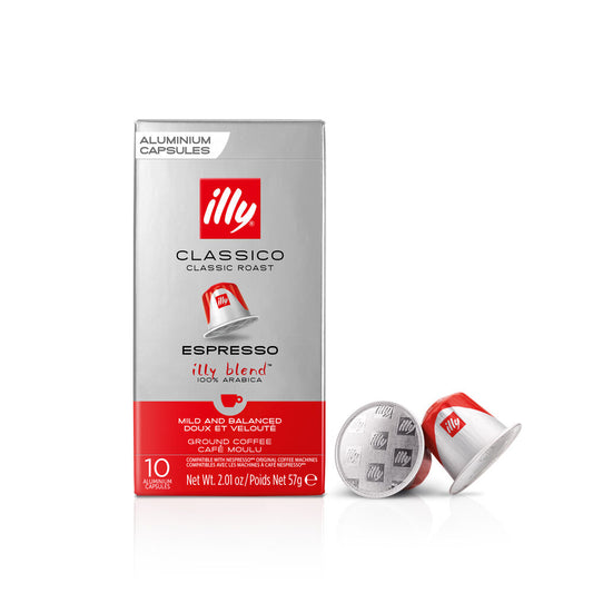 Illy Nespresso Compatible Espresso Capsules Classico Classic Roast 10x10pcs