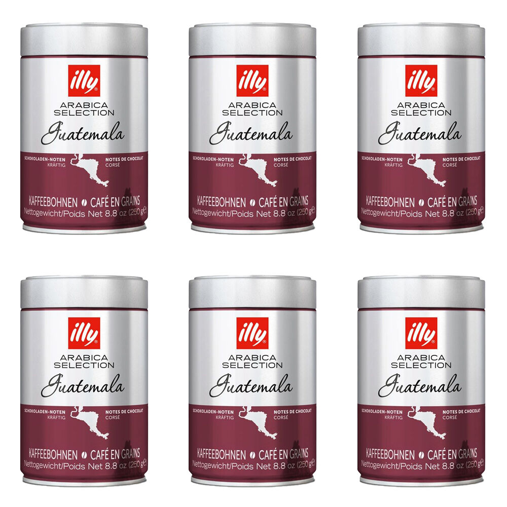 Illy Arabica Selection Guatemala Whole Coffee Beans Bold Intensity 6x250g