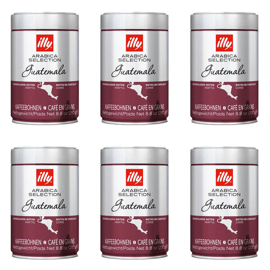 Illy Arabica Selection Guatemala Whole Coffee Beans Bold Intensity 6x250g