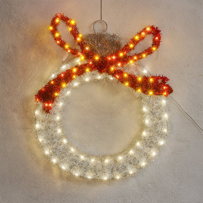 Lexi Lighting 50cm LED Tinsel Balloon With Red Bow