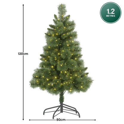 Christabelle 1.2m Christmas Tree Cashmere Pine 4ft Pre-Lit LED Lights
