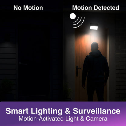 Laser Smart Outdoor Wall Light Camera Twin Pack – Solar