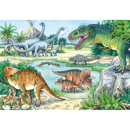 Ravensburger 2x24pc Dinosaurs of land and sea