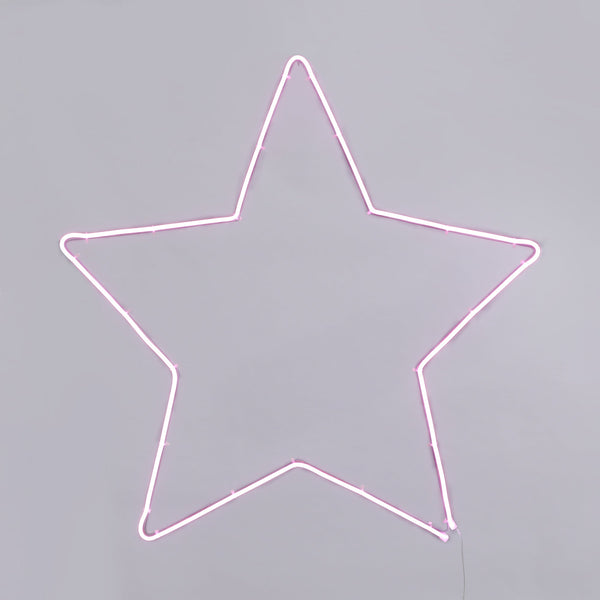 Lexi Lighting Neon Star Sign - Large Pink