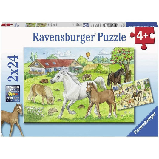 Ravensburger 2x24pc At the Stables Puzzle