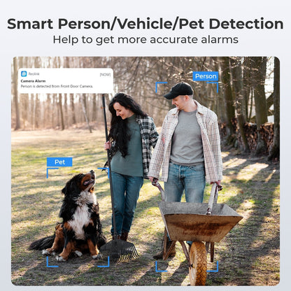 Reolink 2K+ WiFi Auto-Zoom Tracking Security Camera Battery/Solar Powered Trackmix+Solar Panel