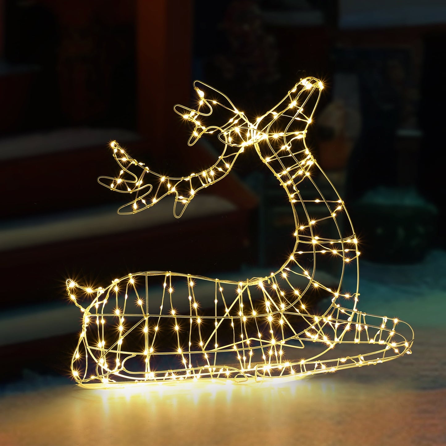 Lexi Lighting LED Pre-Lit Sitting Reindeer