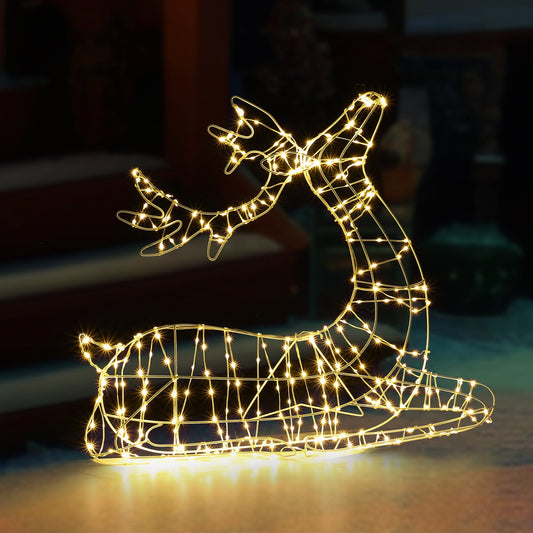 Lexi Lighting LED Pre-Lit Sitting Reindeer