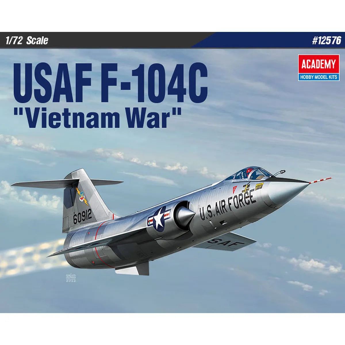 Academy 1/72 USAF F-104C Starfighter "Vietnam War" Fighter Jet Scaled Plastic Model Kit