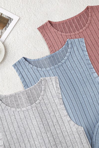 Willluxe® Ribbed Tank & Shorts Lounge Set