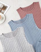 Willluxe® Ribbed Tank & Shorts Lounge Set